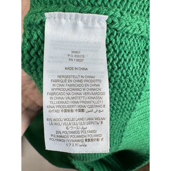 BODEN Men’s Fair Isle Quarter zip Sweater Green wool blend XXL Holiday Christmas - Picture 5 of 7